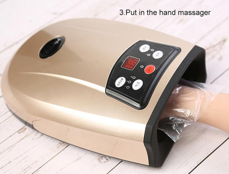 Heated Hand Massager for Arthritis Physiotherapy Equipment Pressotherapy Palm Massage Device Air Compression Finger Massager