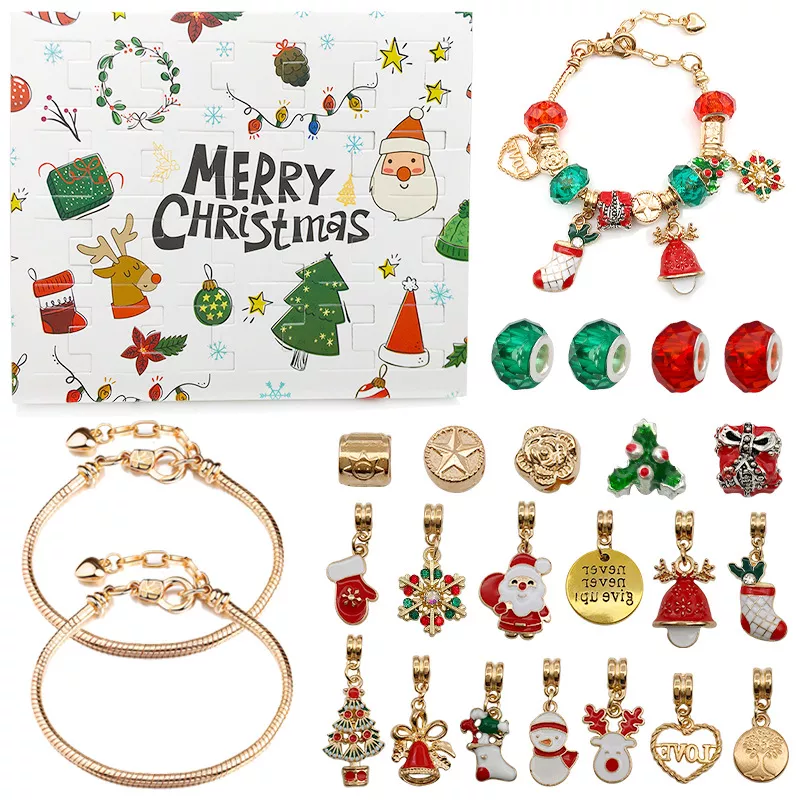 DIY Christmas Advent Calendar Bracelets Set