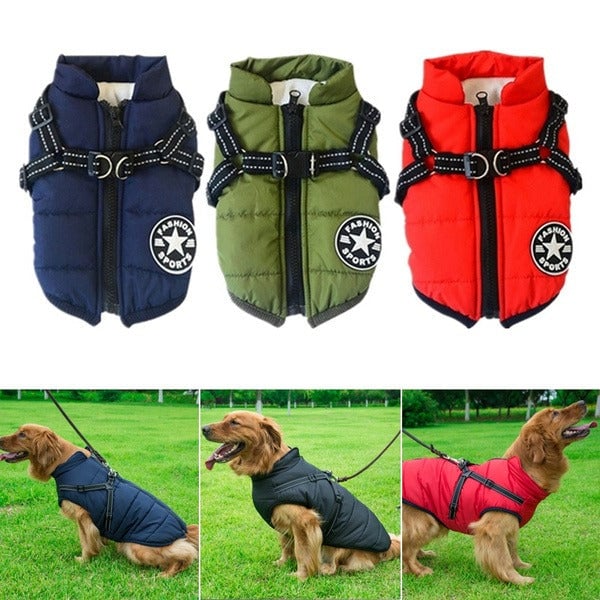 Dogegis Shop – Waterproof Winter Dog Jacket With Built-In Harness