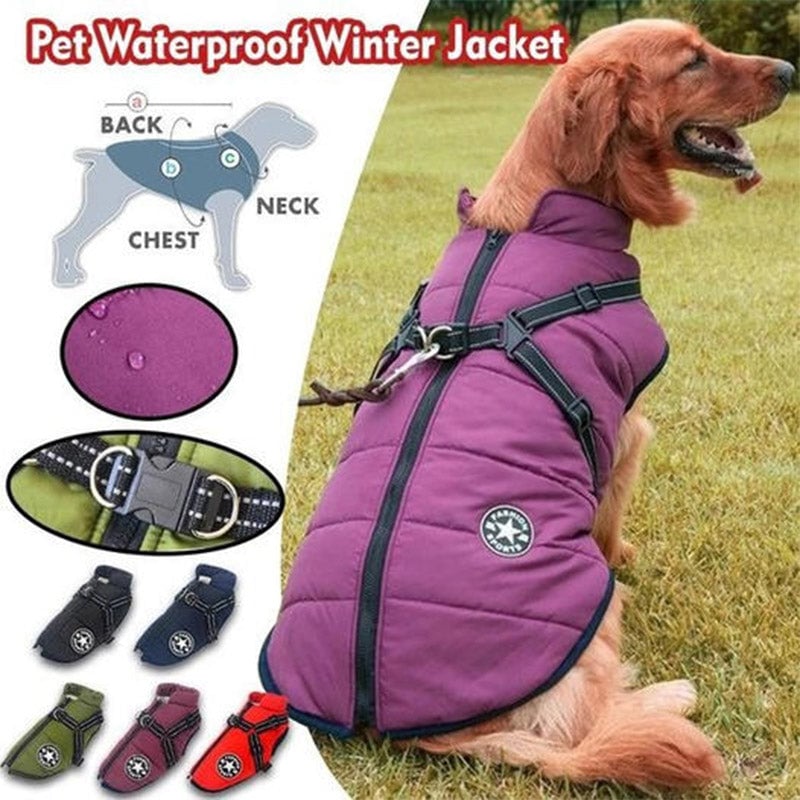 Dogegis Shop – Waterproof Winter Dog Jacket With Built-In Harness