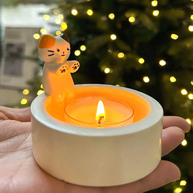 Cute Cat Candle Holder