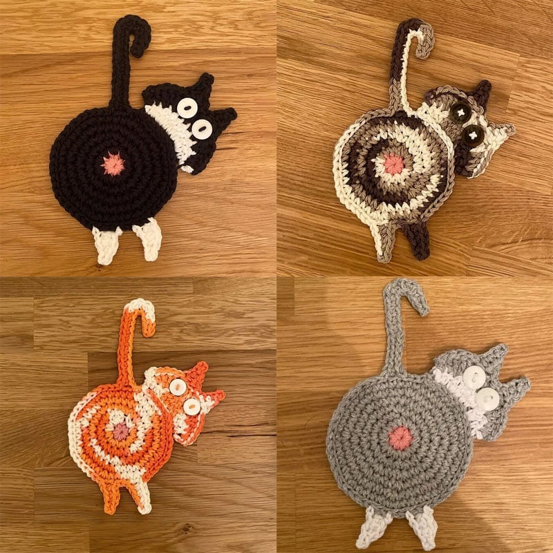 Early Christmas Sale-Cat Butt Coasters – Buy 2 Get Extra 10% OFF