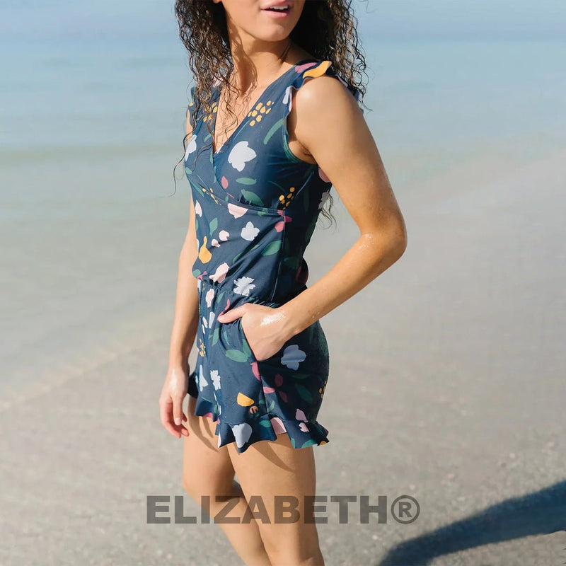 ELIZABETH Swim Romper Built-in Bra