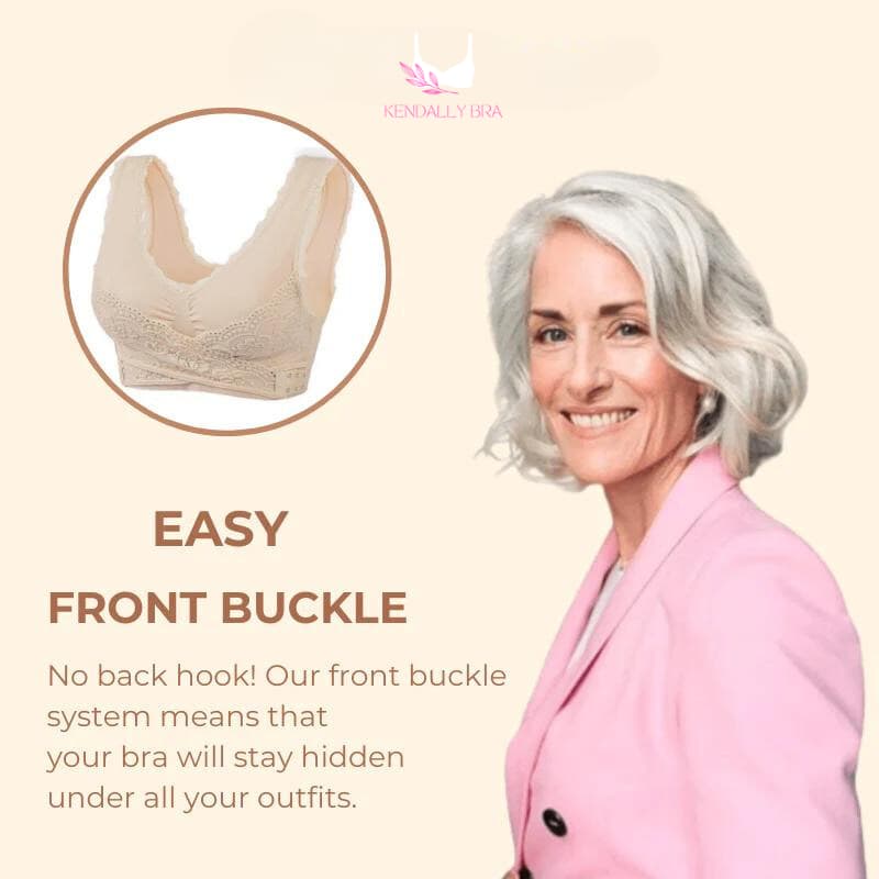 Emily Choice – Comfy Corset Bra Front Cross Side Buckle Lace Bras