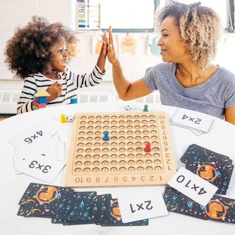 Wooden Montessori Multiplication Board Game