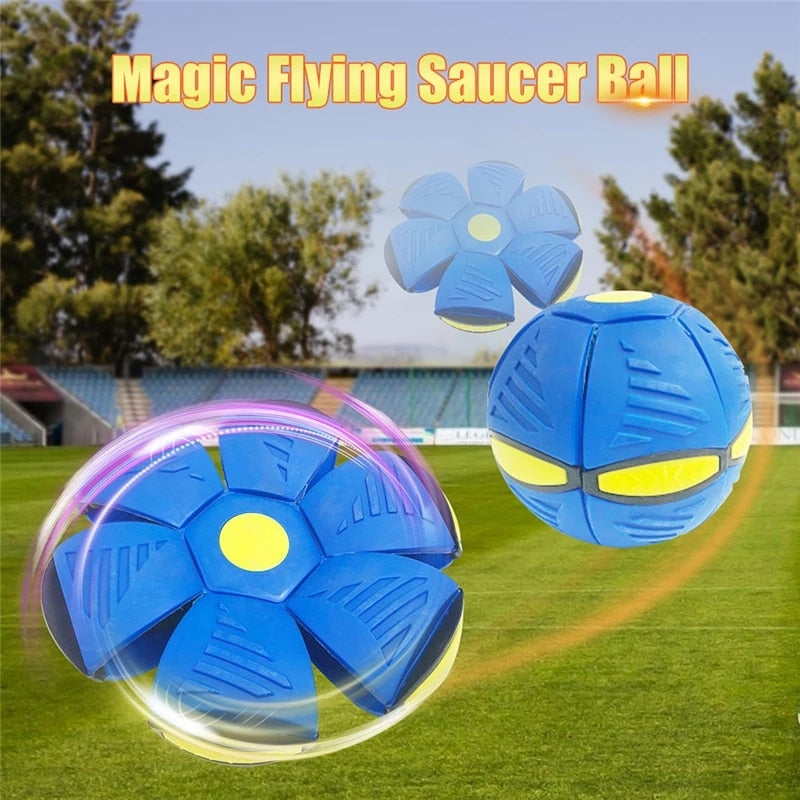 FidoFris – Pet Flying Saucer LED UFO Magic Ball Helps Relieve Stress, Anxiety & Boredom with Indoor & Outdoor Interactive Play