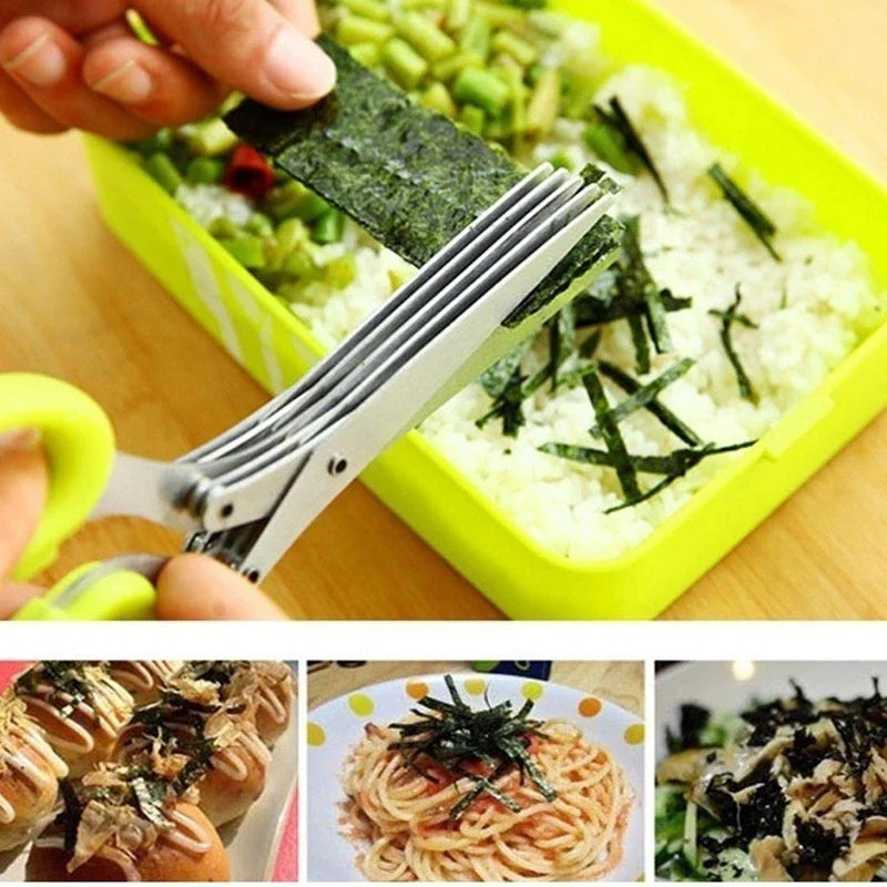 (Hot Sale 50% Off) 5 Blade Kitchen Salad Scissors