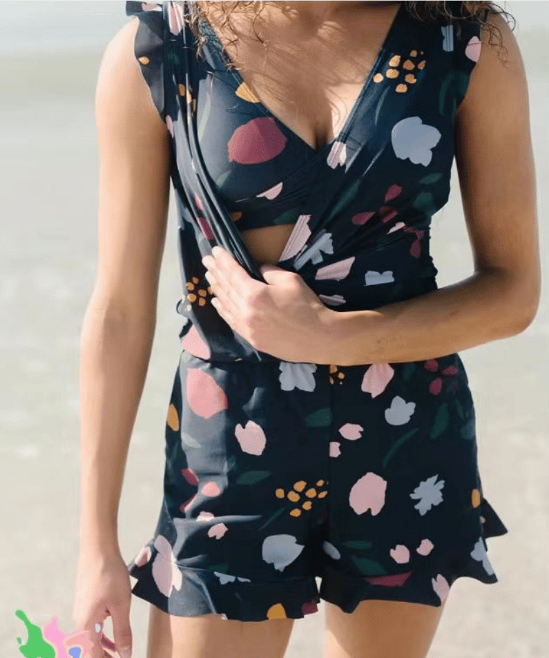 Embroiderym Last Day Promotion 70% OFF – Swim Romper Built-in Bra – Detachable bra cup