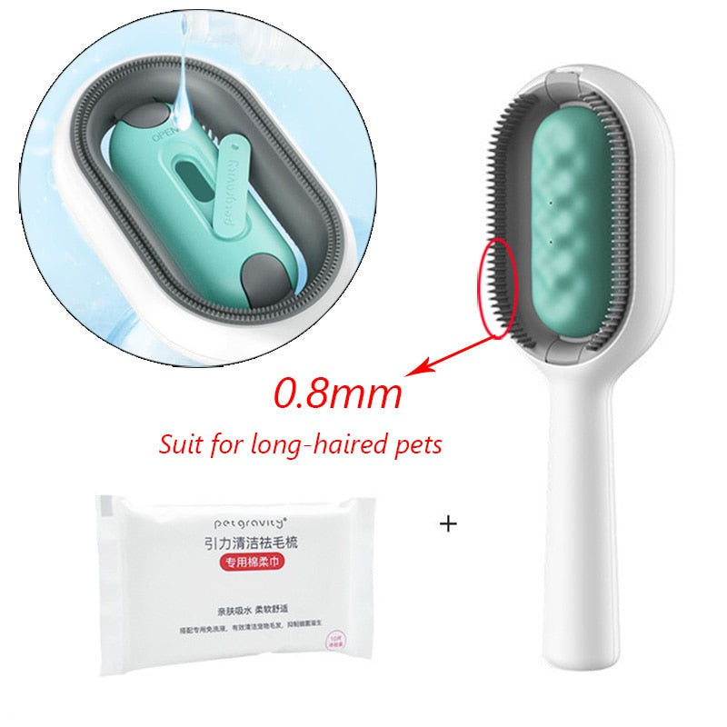 Innovative Pet Hair Detangling Comb with Integrated Water Tank