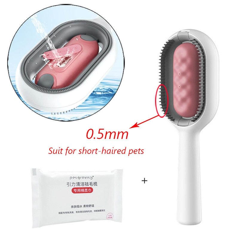 Innovative Pet Hair Detangling Comb with Integrated Water Tank