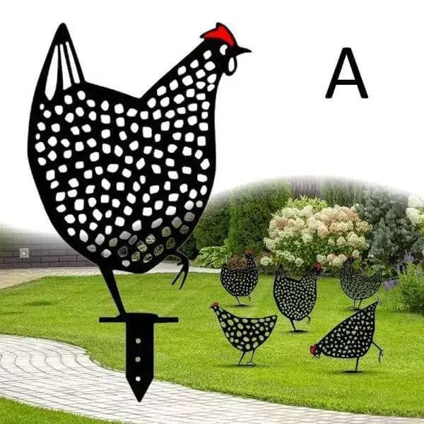 Sherem Metal Chicken Garden Sculpture