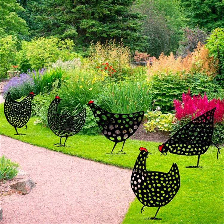 Sherem Metal Chicken Garden Sculpture