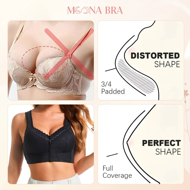 Moona Bra – LAST DAY SALE 80% OFF – Front Closure Breathable Bra for Seniors