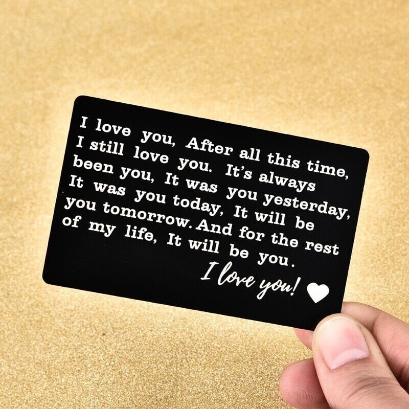 Last Day 45% OFF –  Mini Laser Engraved Wallet Card, Commemorative Card