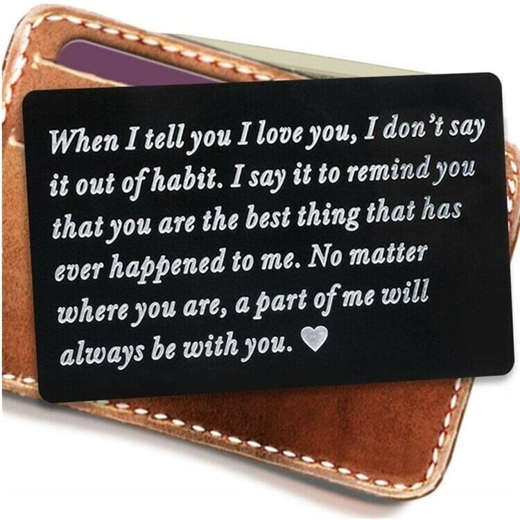 Last Day 45% OFF –  Mini Laser Engraved Wallet Card, Commemorative Card