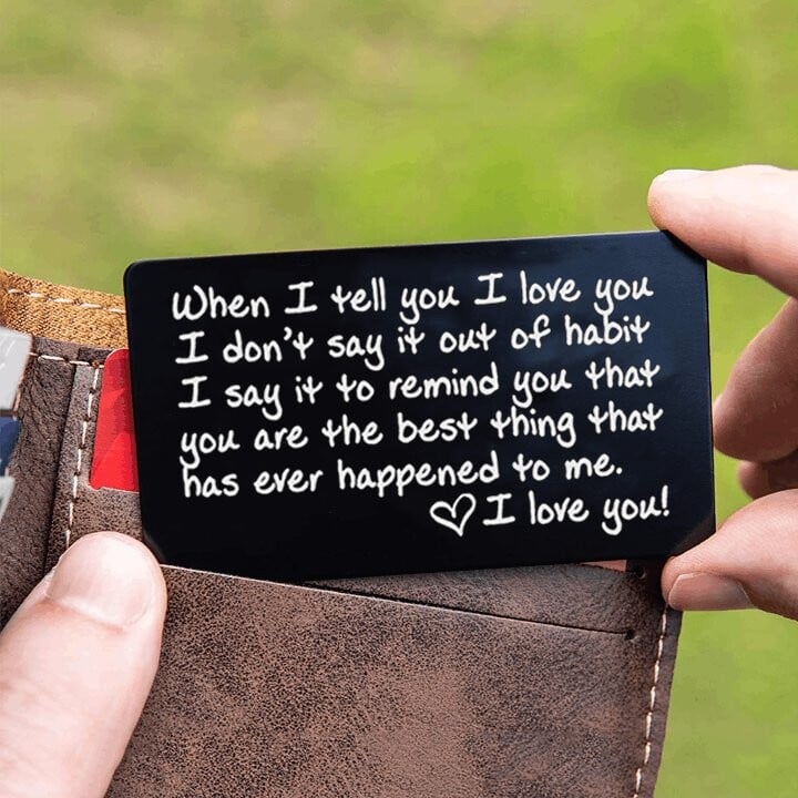 Last Day 45% OFF –  Mini Laser Engraved Wallet Card, Commemorative Card