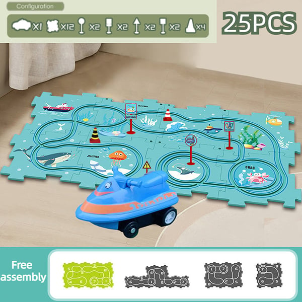 Last Day 50% OFF – Children’s Educational Puzzle Track Car Play Set