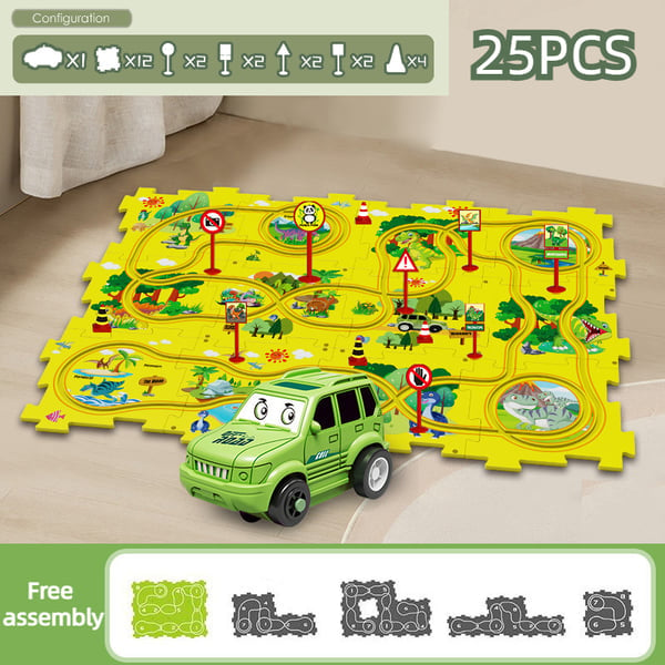 Last Day 50% OFF – Children’s Educational Puzzle Track Car Play Set