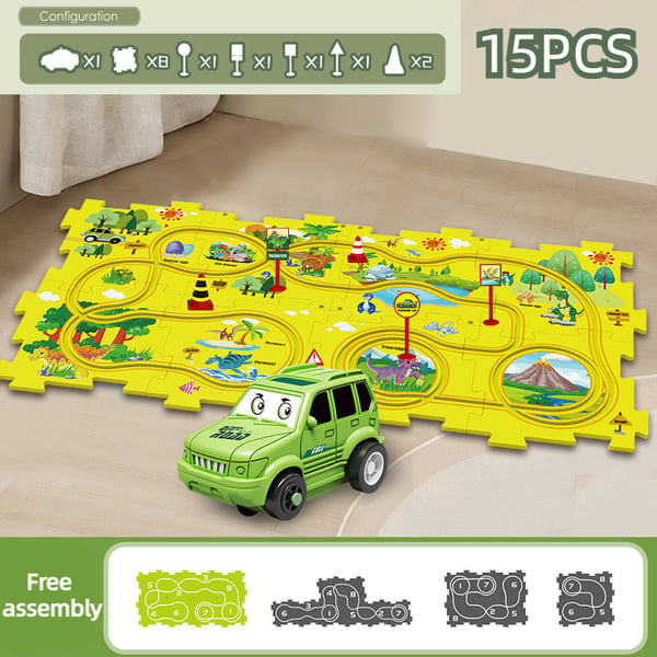 Last Day 50% OFF – Children’s Educational Puzzle Track Car Play Set