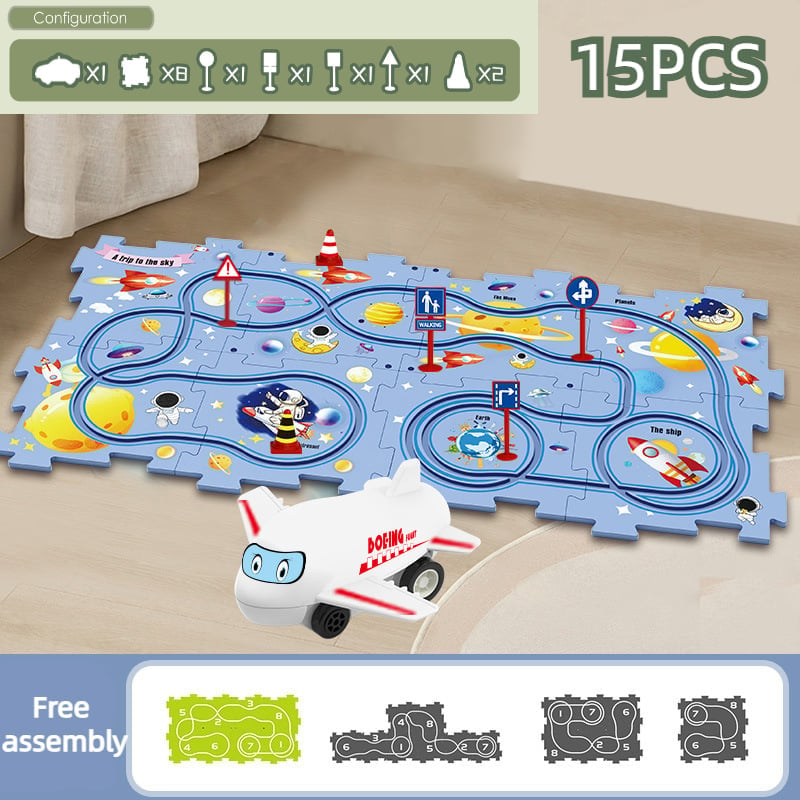 Last Day 50% OFF – Children’s Educational Puzzle Track Car Play Set