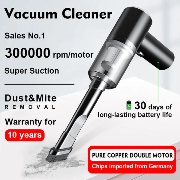 Last Day Promotion 50% OFF- gloretails – Wireless Handheld Car Vacuum Cleaner