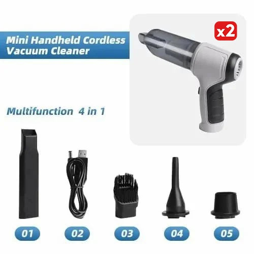 Last Day Promotion 50% OFF- gloretails – Wireless Handheld Car Vacuum Cleaner