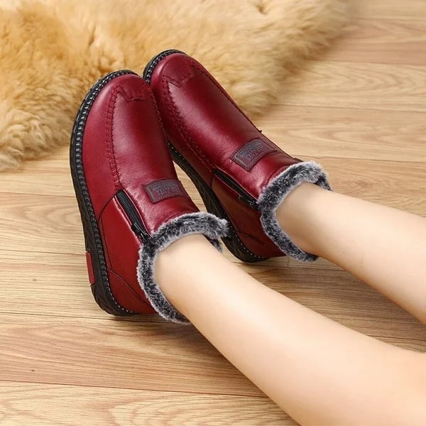 (Last Day Promotion 75% OFF) – Women’s Waterproof Non-slip Cotton Leather Boots – BUY MORE SAVE MORE!