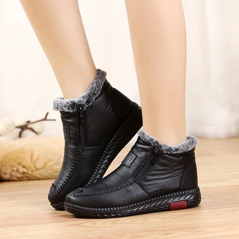 (Last Day Promotion 75% OFF) – Women’s Waterproof Non-slip Cotton Leather Boots – BUY MORE SAVE MORE!