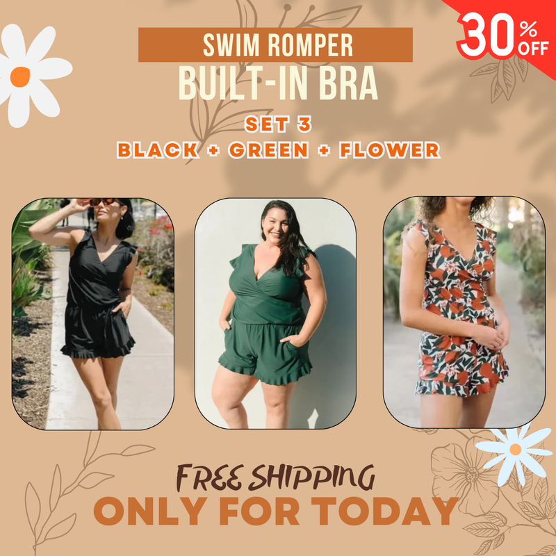 Last Day Sale OFF 60% – Swim Romper Built-in Bra