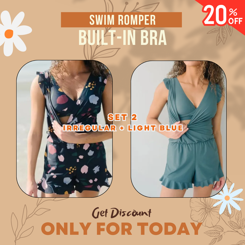 Last Day Sale OFF 60% – Swim Romper Built-in Bra