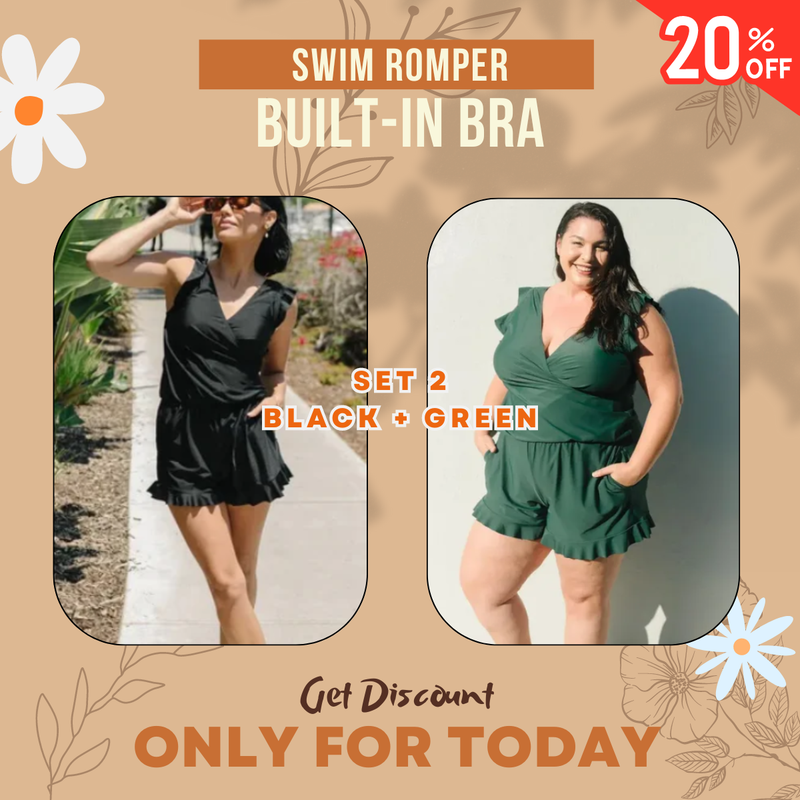 Last Day Sale OFF 60% – Swim Romper Built-in Bra