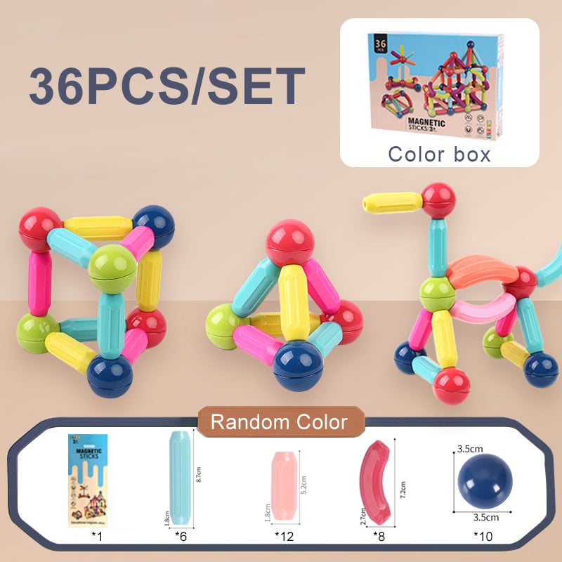 Last Day Special Sale 49% OFF – Magnetic Balls and Rods Set Educational Magnet Building Blocks