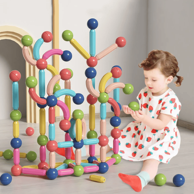 Last Day Special Sale 75% OFF - Magnetic Balls and Rods Set Educational Magnet Building Blocks