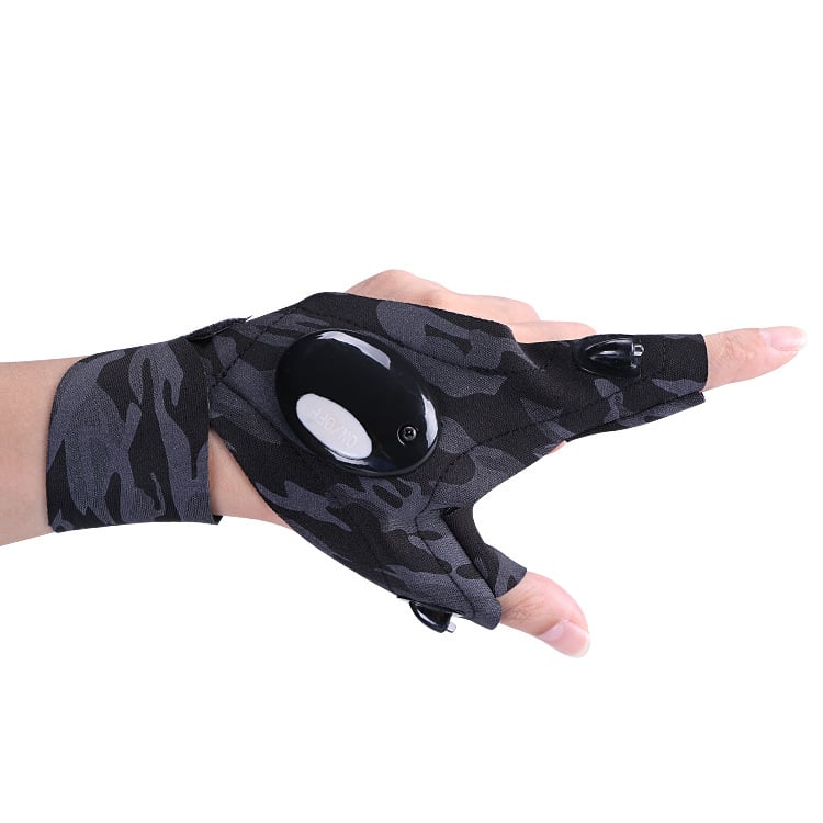 LED Flashlight Waterproof Gloves – Practical Durable Fingerless Gloves