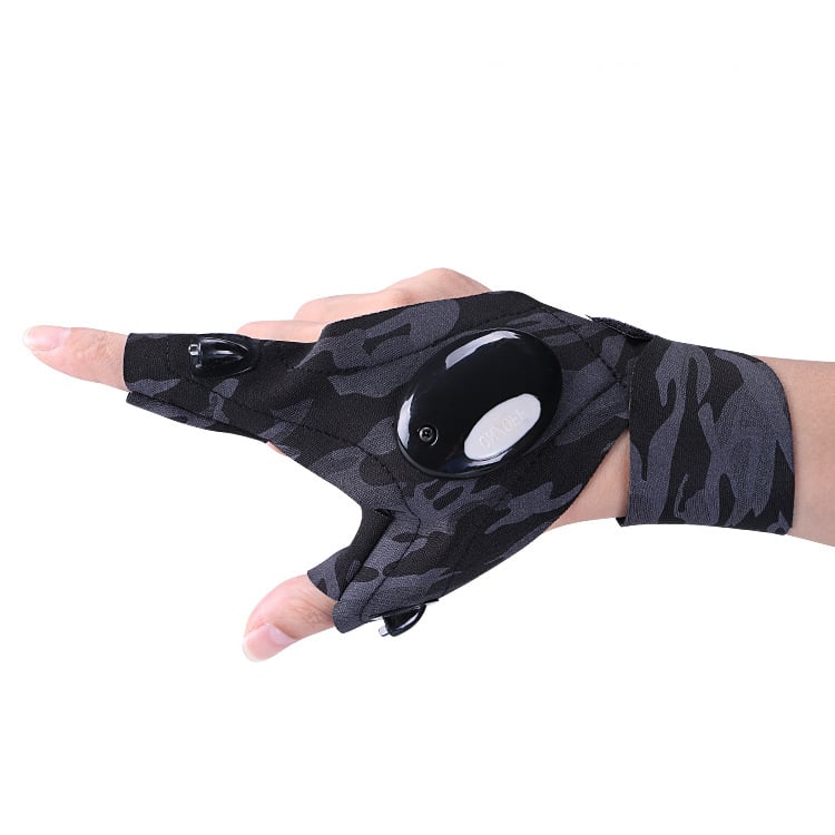 LED Flashlight Waterproof Gloves – Practical Durable Fingerless Gloves