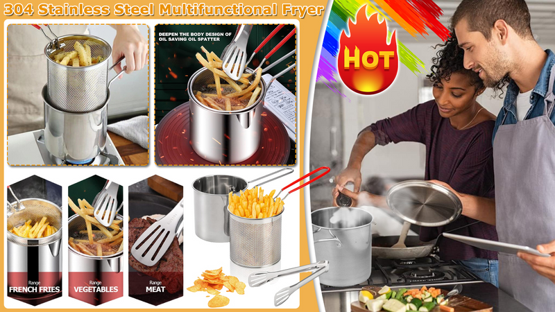 Limited Time Offer 2 Set Free Delivery - 304 Stainless Steel Multifuntional Fryer