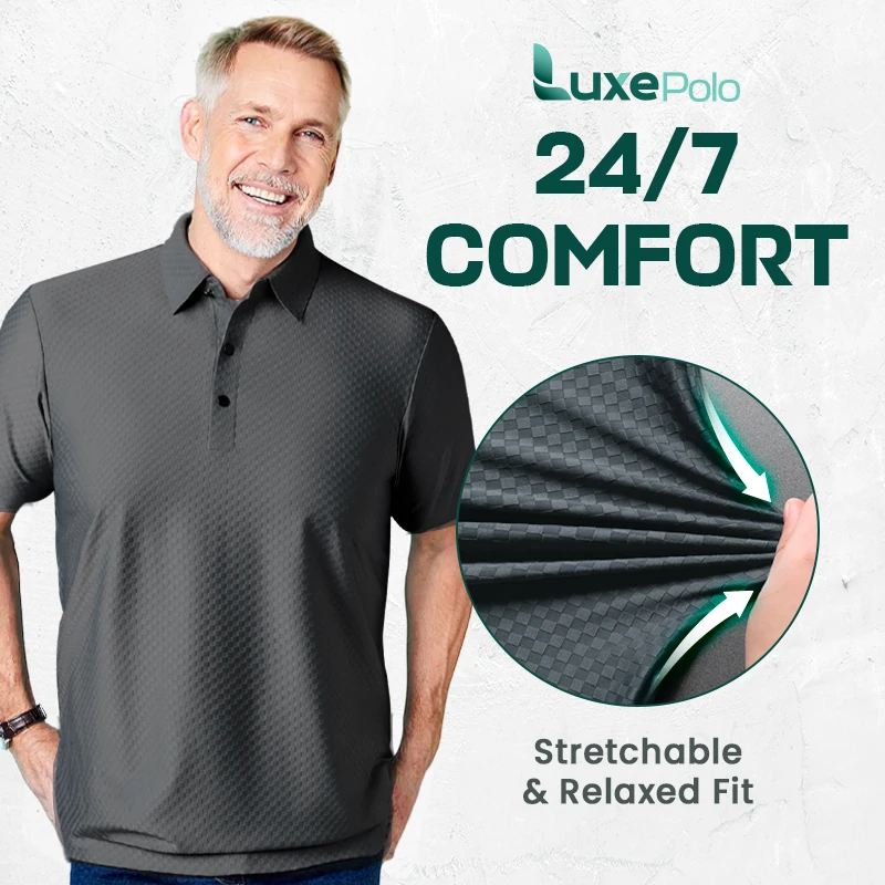 LuxePolo – LAST DAY 70% OFF | Men’s Icy Silk Anti-wrinkle Polo Shirt