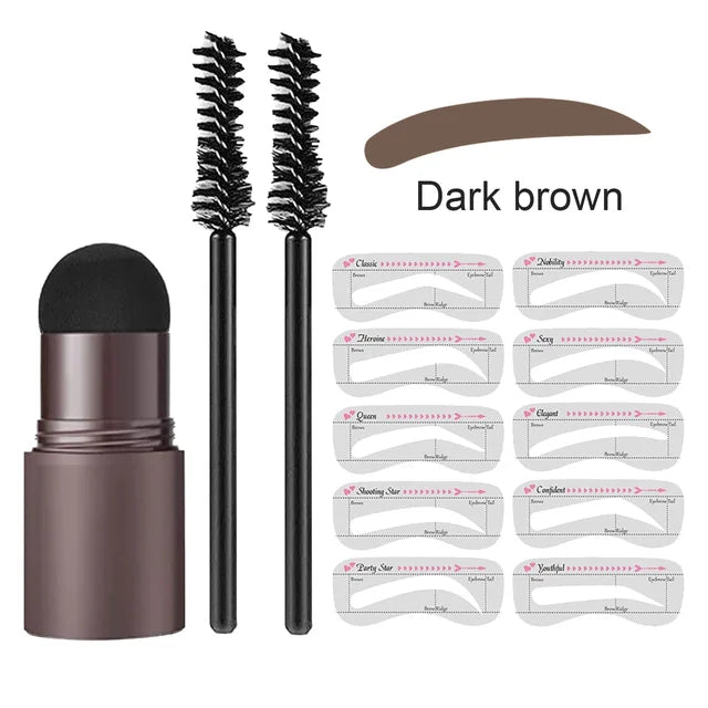 Makeup Eyebrow Stamp Shaping Kit Set Maquiagem Hairline Enhance Make-up for women