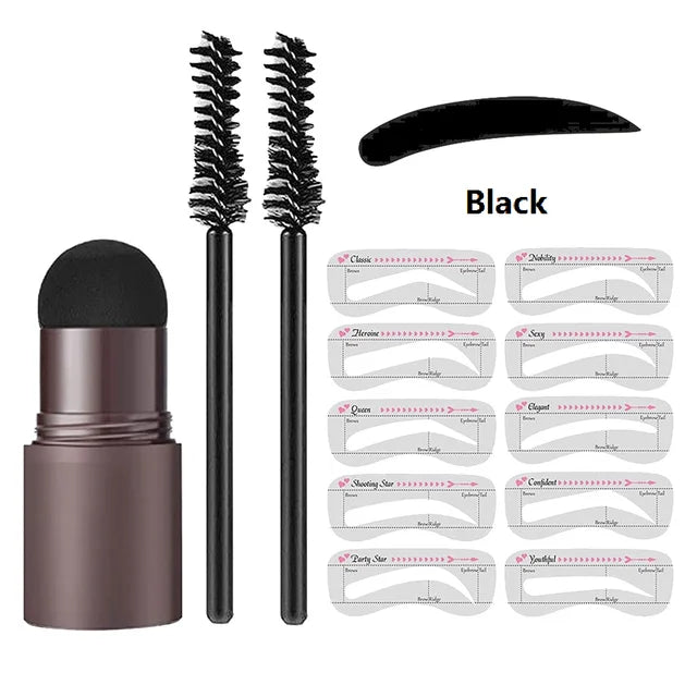 Makeup Eyebrow Stamp Shaping Kit Set Maquiagem Hairline Enhance Make-up for women