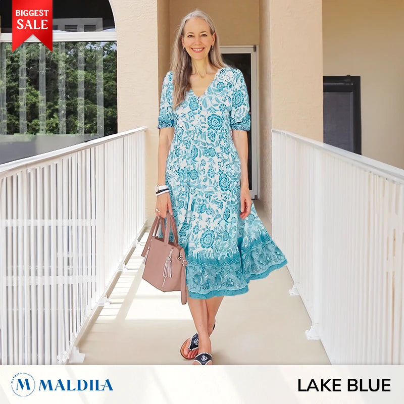 Maldila – Last day 80% OFF – V-neck Bohemian Dress