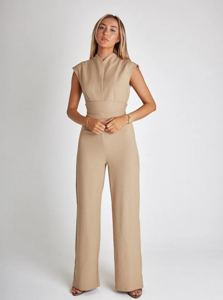 Margaret | The Sculpting Sleeveless Wide-Leg Jumpsuit