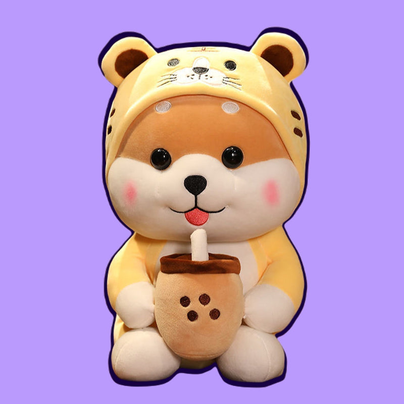 Milk Tea Dog Turns Into Tiger Plush Toy