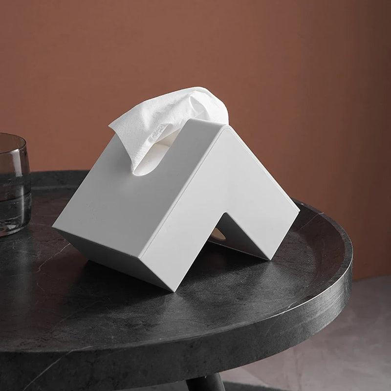 Minimalist Right Angle Tissue Box Holder