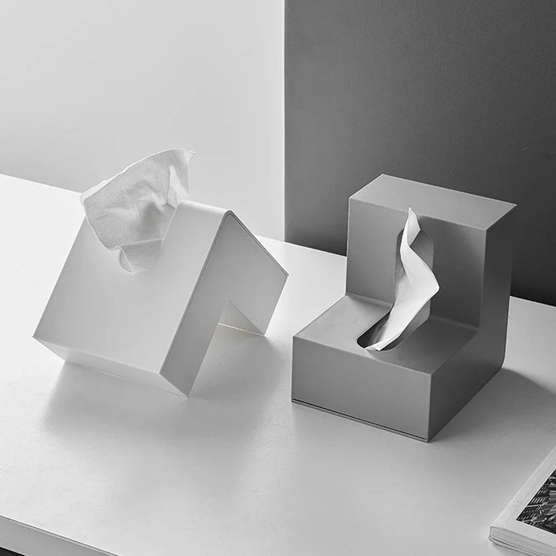 Minimalist Right Angle Tissue Box Holder