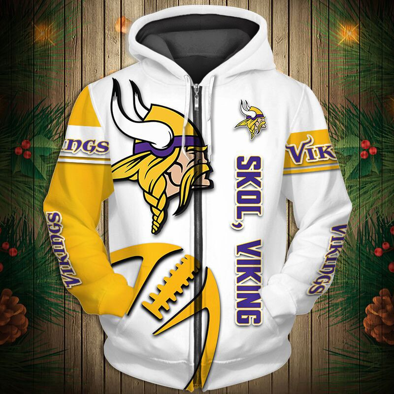 MINNESOTA VIKINGS 2022 NEW 3D GRAPHIC HOODIE