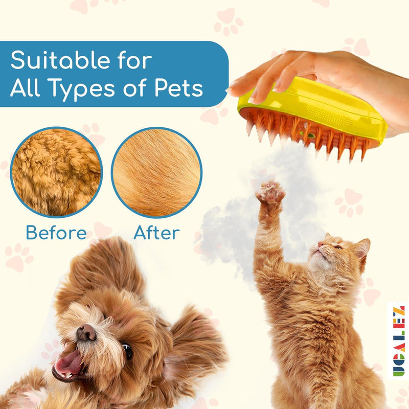 Nano Mist Spray Steamy Pet Comb Brush for Cats & Dogs