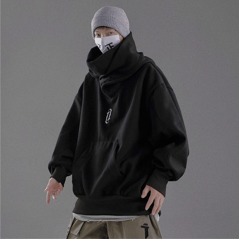 Hot Sale 50% OFF – Ninja Double Neckline Cotton Hip Hop Hoodie