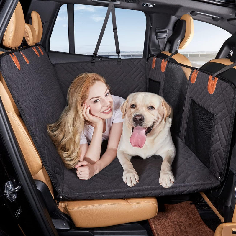 Back Seat Extender for Dogs - Black with Door Covers