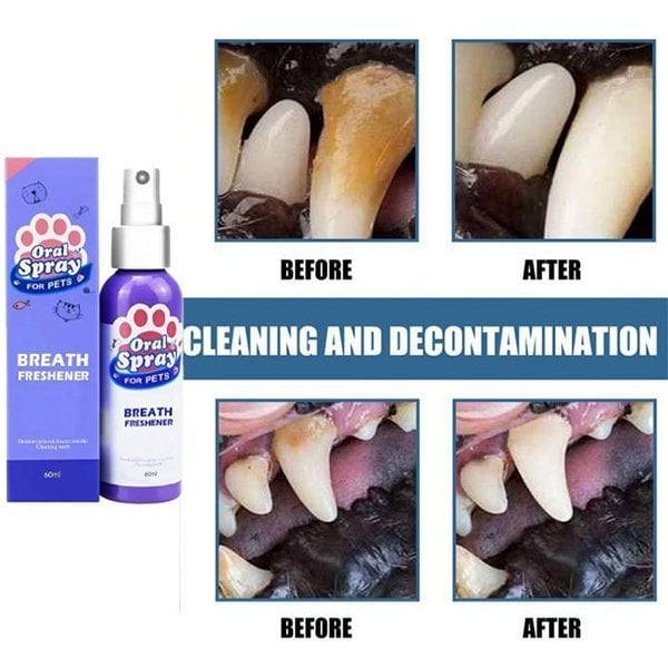 Pet Teeth Cleaning Spray – Buy 3 Get 2 Free