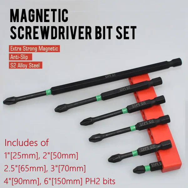 PH2 Magnetic Screwdriver Bit Set – Drilling work no longer be complicated